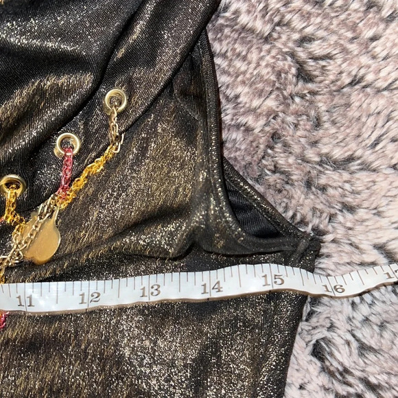 Apple bottoms vintage sequins shiny mini dress with hoodie Sz M - Picture 6 of 14